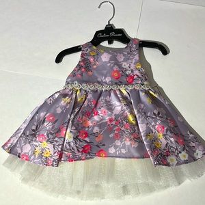Couture Princess 18M floral dress w/ jewels NEW lavendar purple pink
